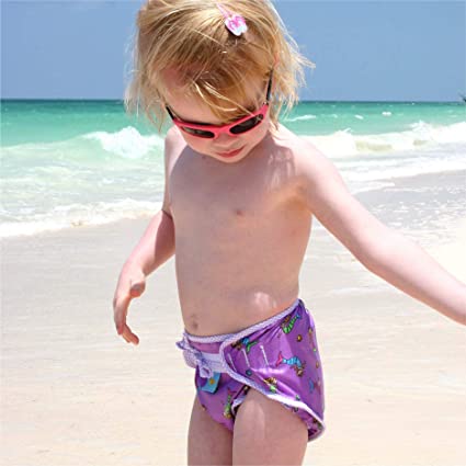 Kushies Swimsuit Diaper Medium - Purple Mermaid