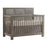 Natart Rustico Convertible Crib with Upholstered Panel - Fog Linen Weave/Grigio