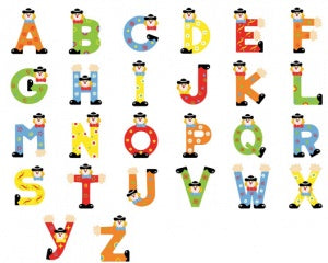 Funny Alphabet Letters & Numbers Wall Art (Assorted)