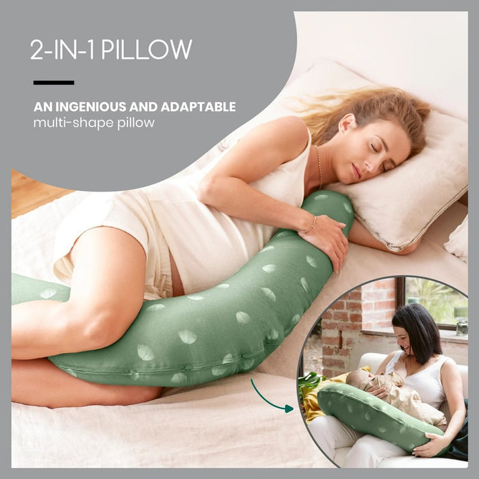 Babymoov B.Love 2-in-1 Maternity and Nursing Pillow - Wind Green