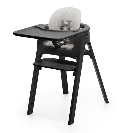 Stokke Steps High Chair Complete Black with Grey Cushion