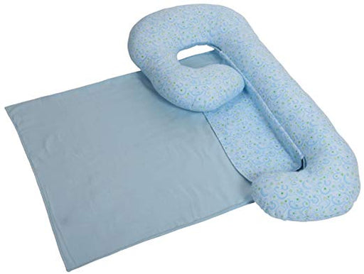Leachco Nogster Travel Pillow with Built-in Blanket Blue Swirl