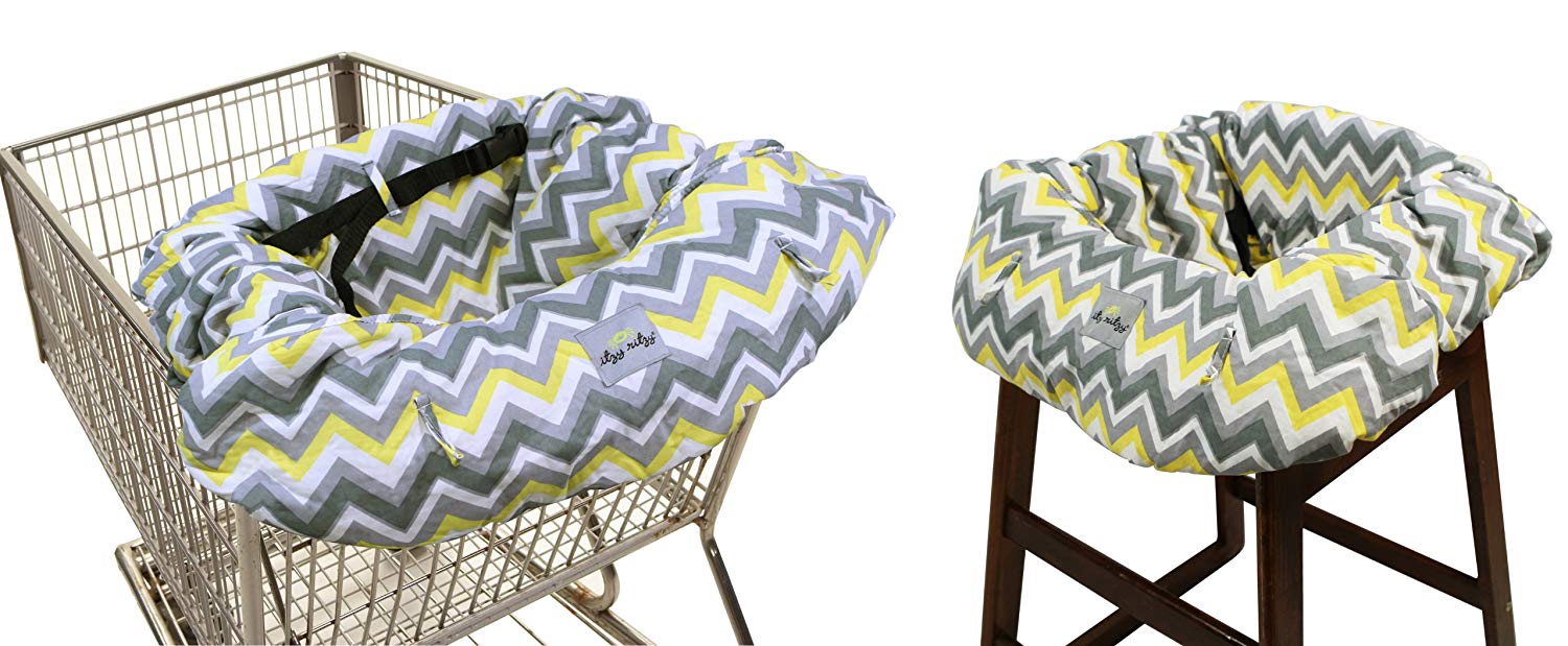 Itzy Ritzy Ritzy Sitzy Shopping Cart and HighChair Cover - Sunshine Chevron