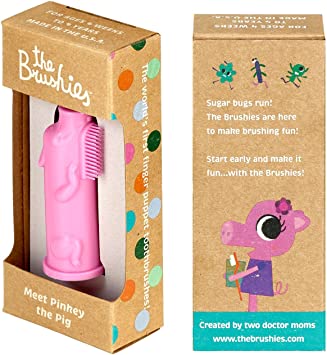 The Brushies Baby Toothbrush Puppet Pinkey Pig