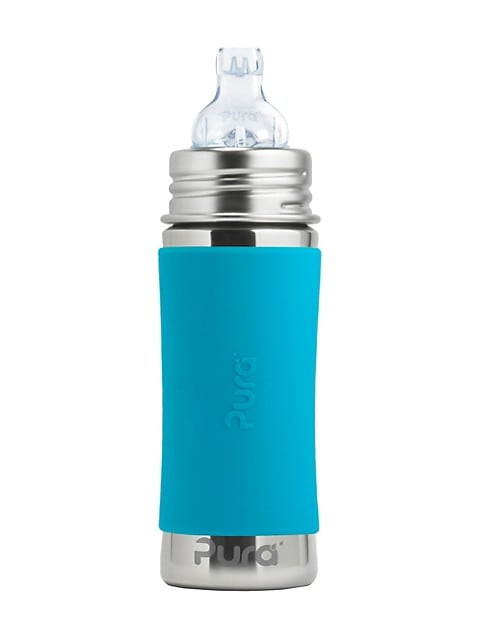Pura Insulated Sippy Bottle - Aqua Sleeve 260ml (PS00652)