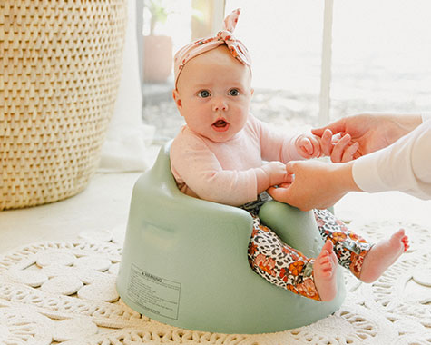Bumbo Floor Seat Cradle Pink — CanaBee Baby - Main Image