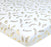 Heavenly Soft Chenille Playard Sheet - White/Gold Feather