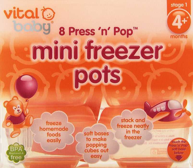 Vital Baby 8 Mini Press'n Pop Freezer Pots