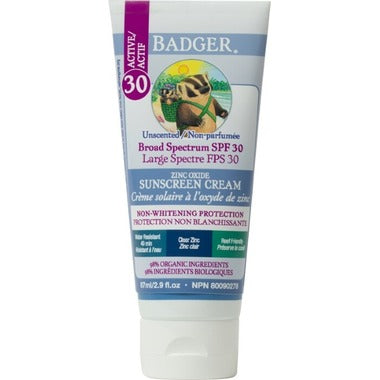 Badger Clear Zinc Sunscreen SPF30 87ml