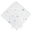 Kushies Hooded Bath Towel & Washcloth Set - Blue Scribble Stars (B568-605)