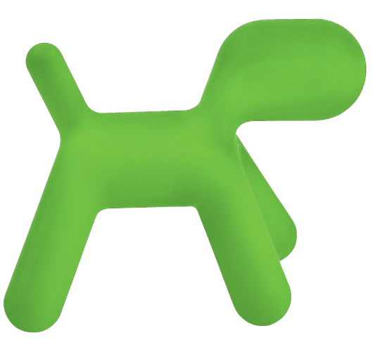  MAGIS DESIGN PUPPY ABSTRACT DOG - GREEN MEDIUM 1360C