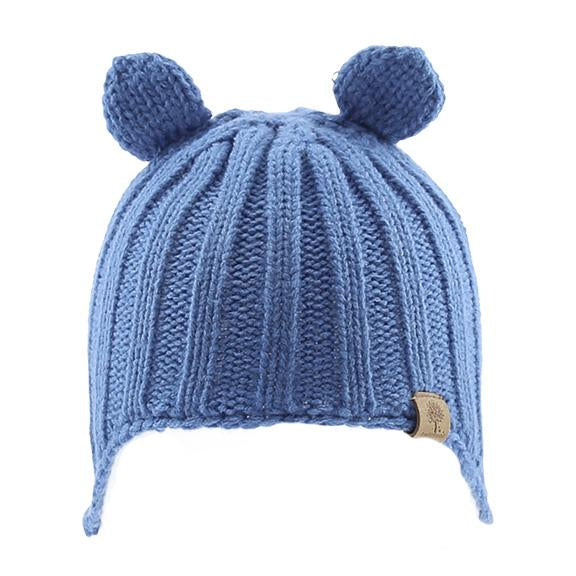 Bedford Knitted Beanie w/ Ear Cover Blue