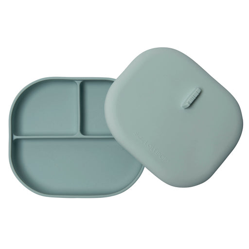 Loulou Lollipop Divided Plate With Lid - Blue