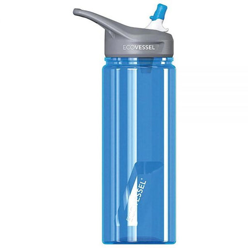 EcoVessel Sport Water Bottle With Silicone Straw 24oz - Hudson Blue