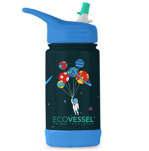 EcoVessel Frost Insulated Stainless Steel Water Bottle w/Straw 12oz - Outerspace
