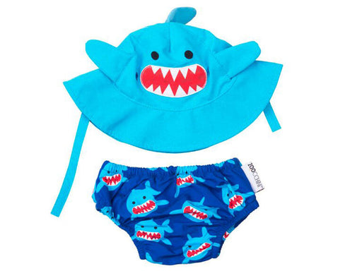 Zoocchini Swim Diaper & Sun Hat Set - Shark