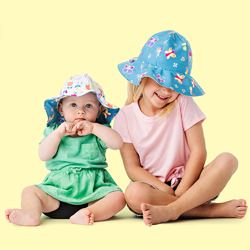 Flapjacks Kids Reversible Baby Kids Patterned Sun Hat
