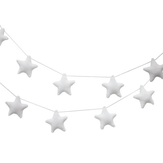Living Textiles Knitted Garlands White Stars 521103