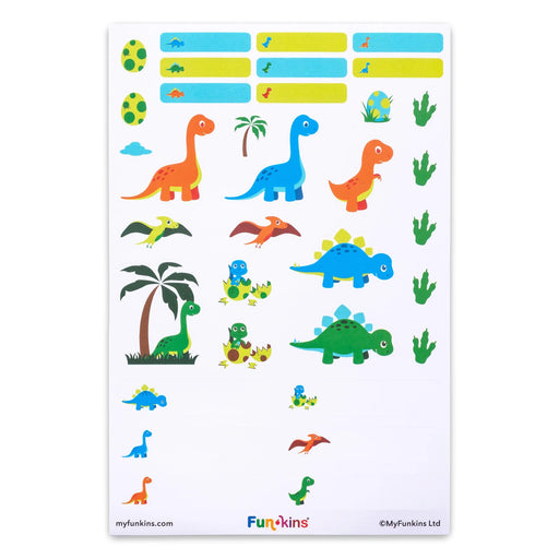 FunKins Peel & Stick Labels - Green Dinosaurs