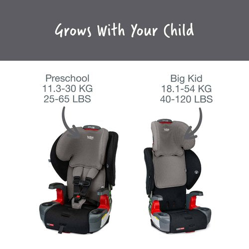 Britax Grow With You ClickTight harness-2-booster car seat - Grey Contour Safewash