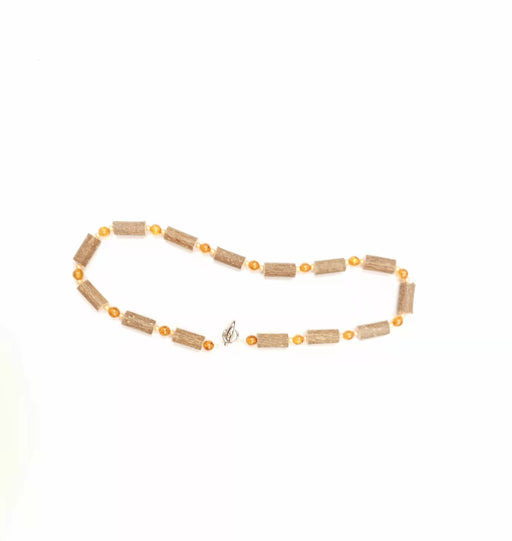 Bienfaits Noisetier/Healing Hazel Amber Teething Necklace-11 Inches Orange