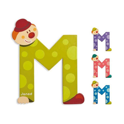 Janod Clown Wood Letters - M - CanaBee Baby