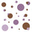 Roommates Just Dots Purple and Brown Wall Decals