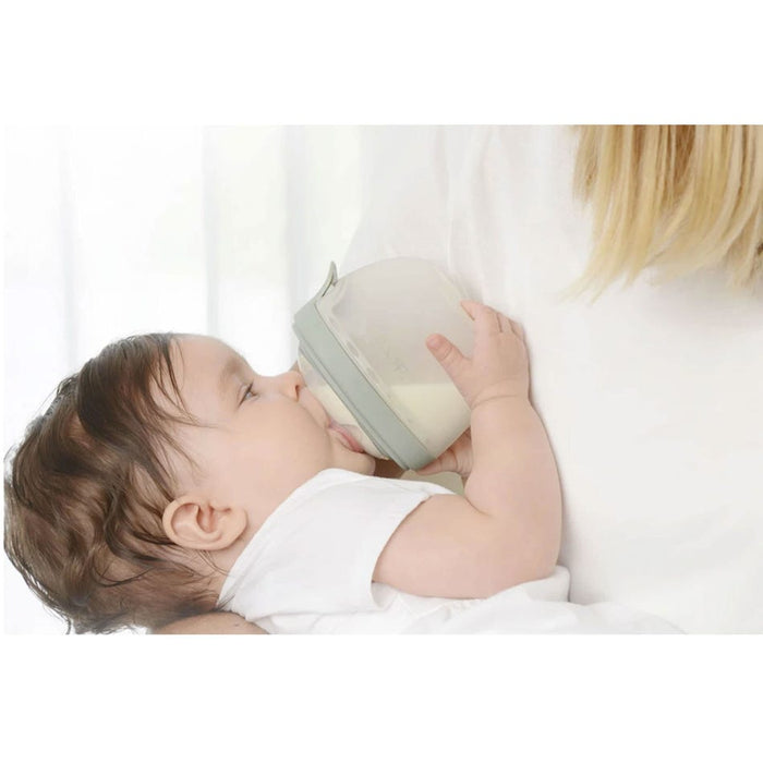 Kidsme Oval Feeding Bottle with Extra Nipple Green