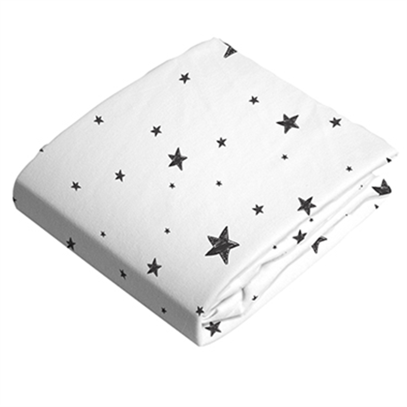Kushies Change Pad Fitted Sheet Scribble Stars Black&White - CanaBee Baby