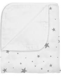Kushies Reversible Crib Blanket Grey Scribble Stars B565-607