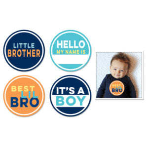 Sticky Bellies Milestone Stickers - Little Brother