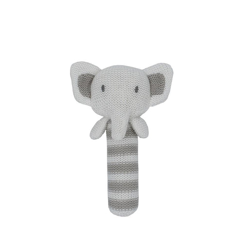 Living Textiles Cotton Knitted Rattle - Eli Elephant (223150)