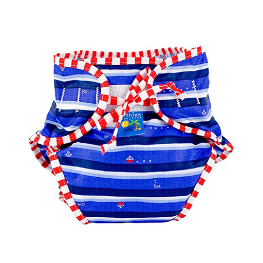 Kushies Swimsuit Diaper - Blue String Medium