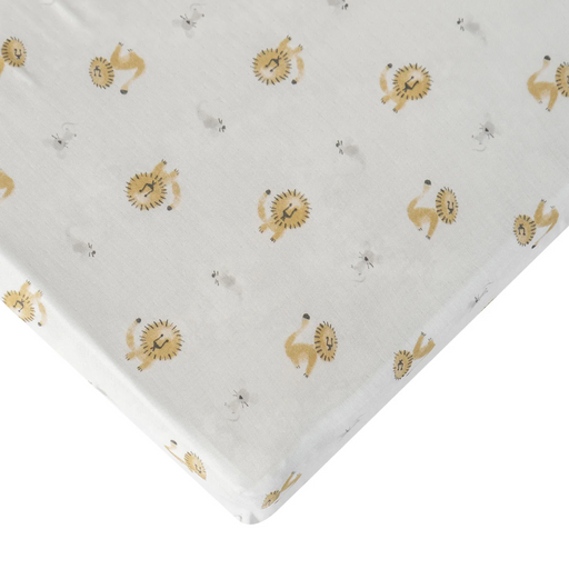 Nest Designs Fitted Bamboo Cotton Twin Sheet - Lion & Mouse