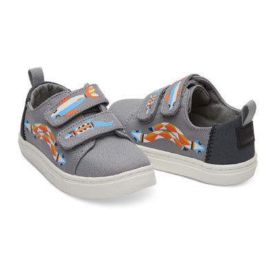 Toms Neutral Grey Critter Tiny Toms Lenny Sneakers 10012561