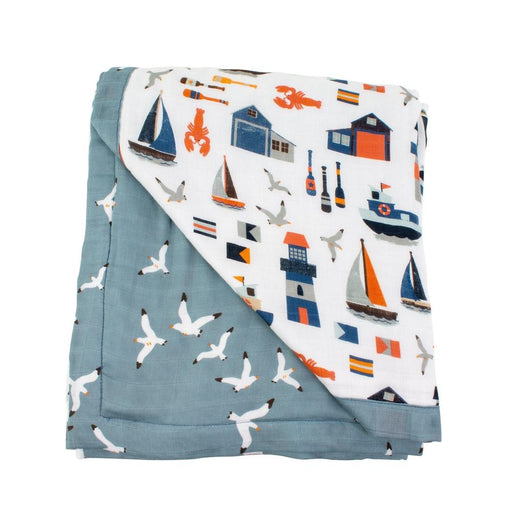 Bebe Au Lait Nautical/Seagulls Luxury Snuggle Blanket (SBBBNT)