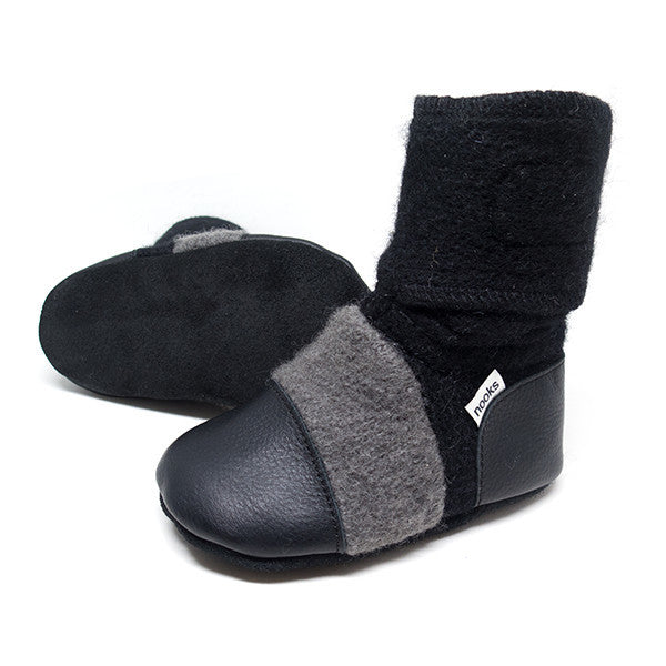 Nooks Felted Wool Booties Eclipse
