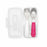 OXO On-the-Go Fork and Spoon Set with Case - Pink