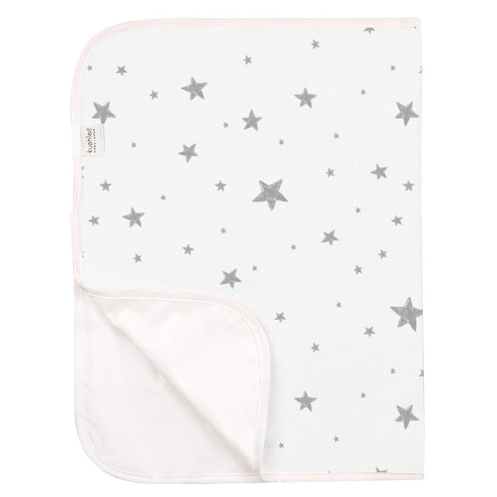 Kushies Deluxe Terry Portable Changing Pad - Grey Scribble Stars (P215-607)