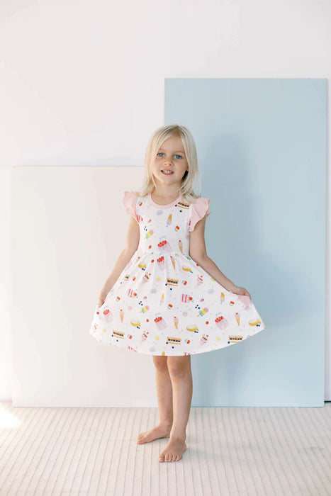 Loulou Lollipop Ruffle Pocket Dress - Sweet Treats
