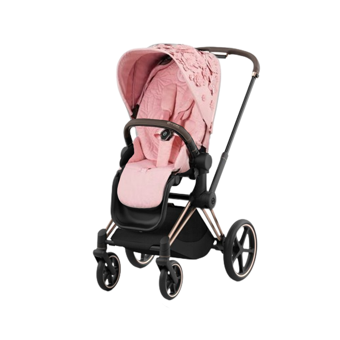 Cybex Priam4 Rose Gold Frame - Simply Flowers Pink