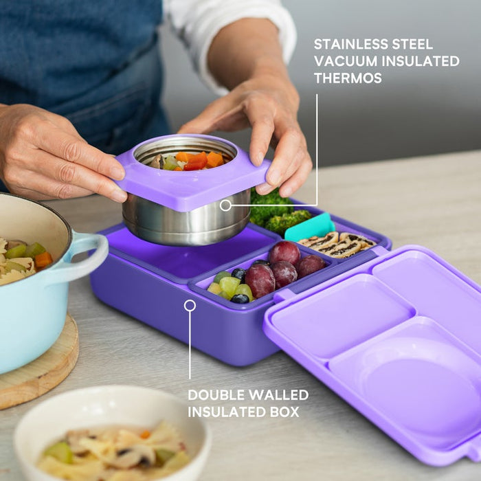 Omielife OmieBox Bundle (w/Utensils) - Purple