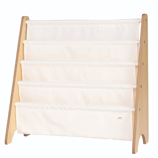 3 Sprouts Recycled Fabric Book Rack - Cream