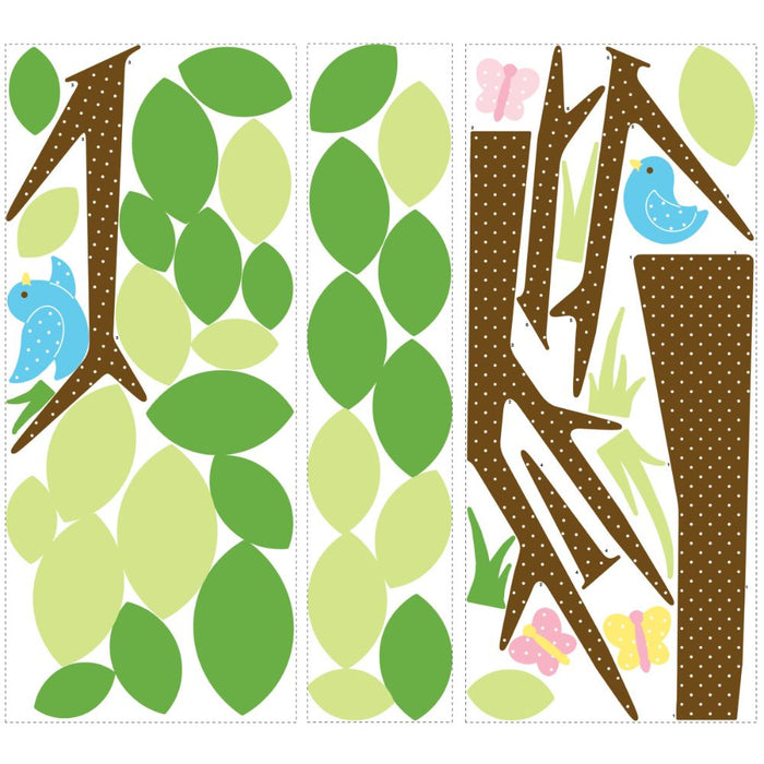 Roommates Dotted Tree Peel & Stick Wall Decals In Green