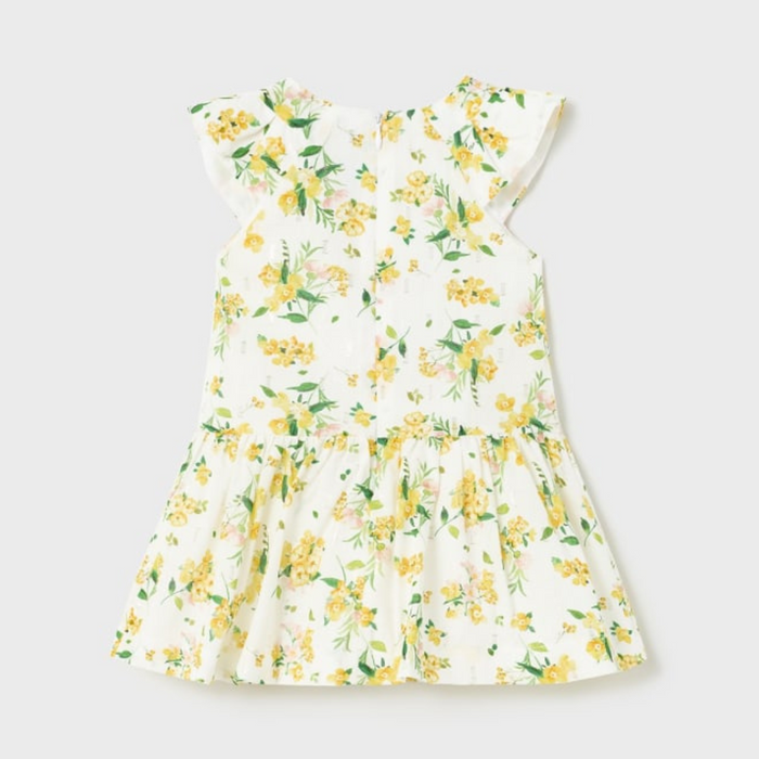 Mayoral Printed Dress with Bow - Blanco
