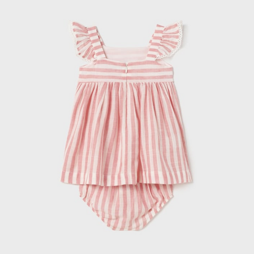 Mayoral Dress With Nappy Cover - Rubor