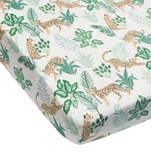 Loulou Lollipop Fitted Crib Sheet - Tropical Jungle