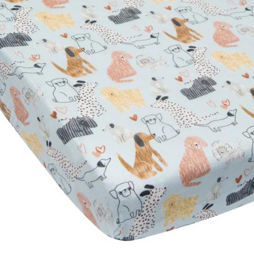 Loulou Lollipop Fitted Crib Sheet - Honey Puppies