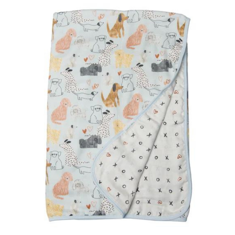 Loulou Lollipop Muslin Quilt Blanket - Honey Puppies