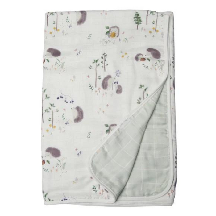 Loulou Lollipop Muslin Quilt Blanket - Hedgehogs